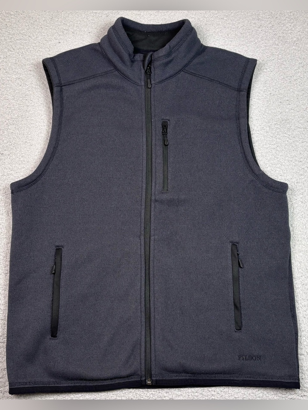 C.C. Filson Ridgeway Fleece Vest Men's Size L Full Zip Outdoor Sweater Large